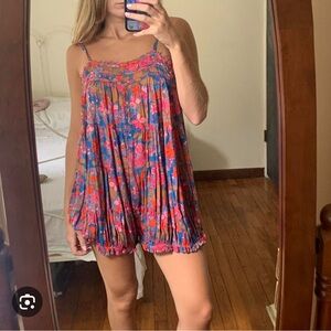 Free People Printed Crush & Blush Romper